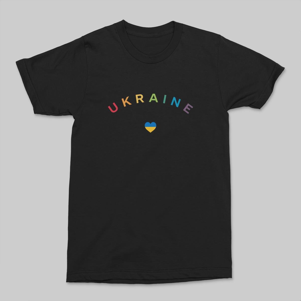 Футболка патриотическая унисекс Ufree "Ukraine" Heart L Черный (20010-2 -L)