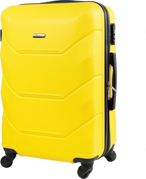 Валіза пластикова Fly 147 L на 4 колесах Жовтий (CEKRBFL147LB4JEL) - фото 1