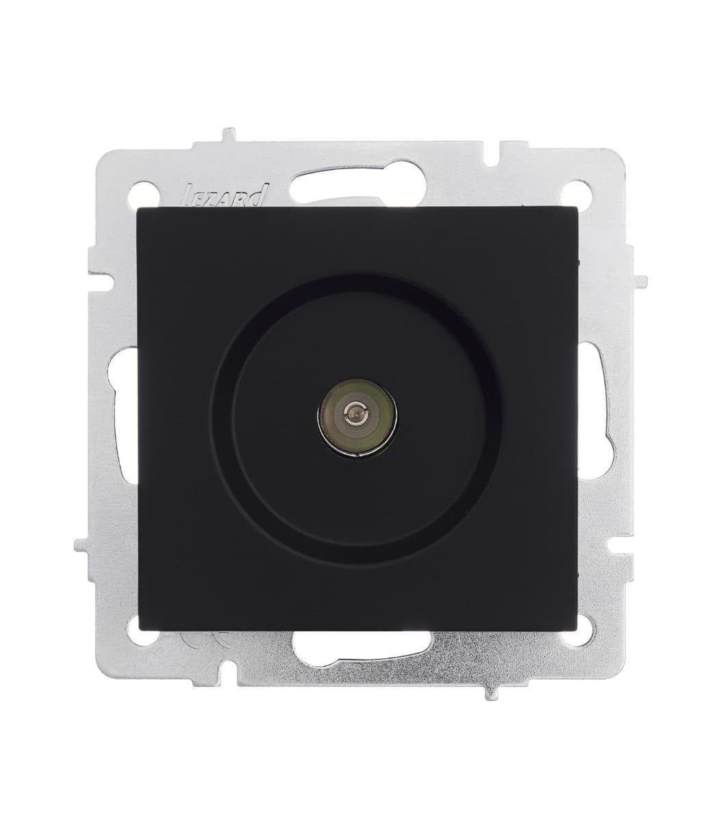 Розетка телевизионная проходная Lezard Vesna Черный