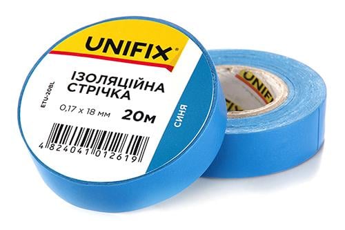 Ізострічка Unifix 170 мкм 18 мм 20 м 1 шт. Синій - фото 1