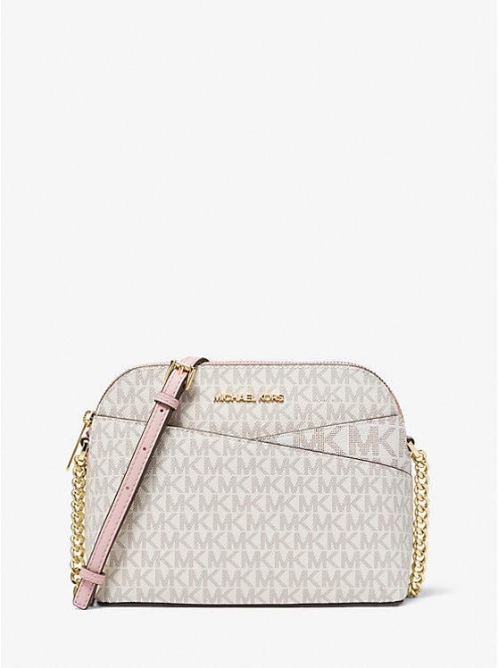 Женская сумка кросс-боди женская Michael Kors Jet Set Travel Medium Dome Crossbody Bag Бежевый/Ваниль (2468401649)