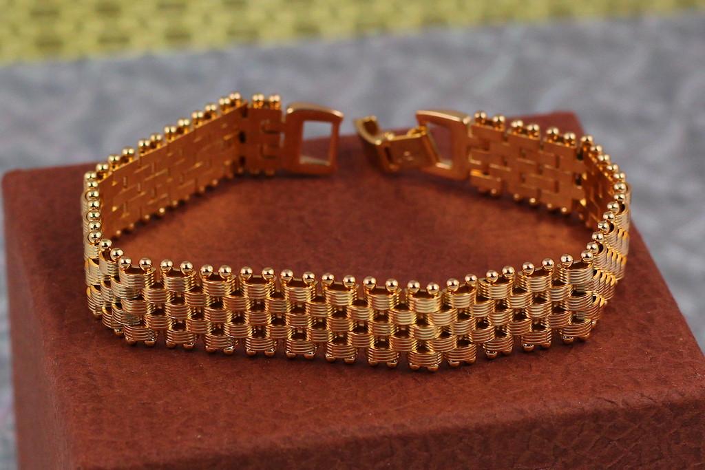 Браслет Xuping Jewelry ленточный 8 мм 19 см Золистый (1806360793)