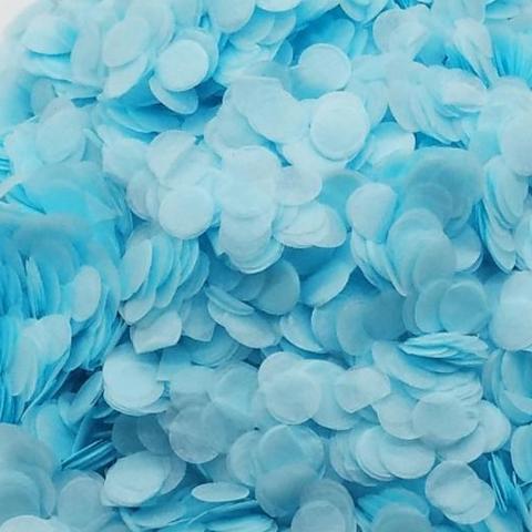 Конфетти в шарики кружочки из бумаги 10 г 1 см Голубой (62464/2)