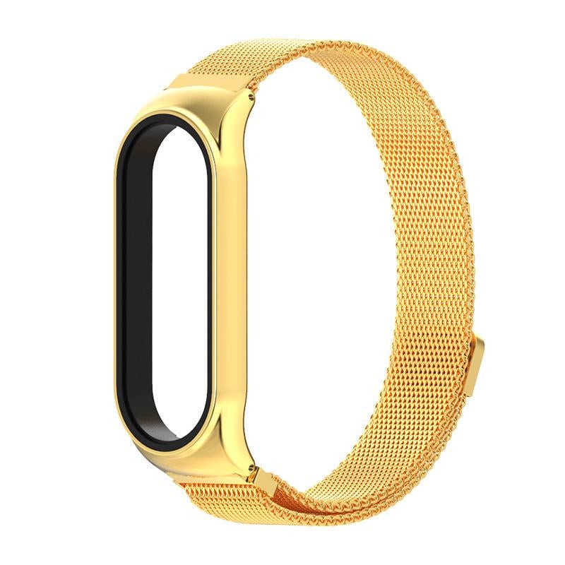 Ремешок для смарт-браслетов MiJobs SE CS металлический миланская петля для Xiaomi Mi Band Mi Band 5/4/3 Золотой (2362P)