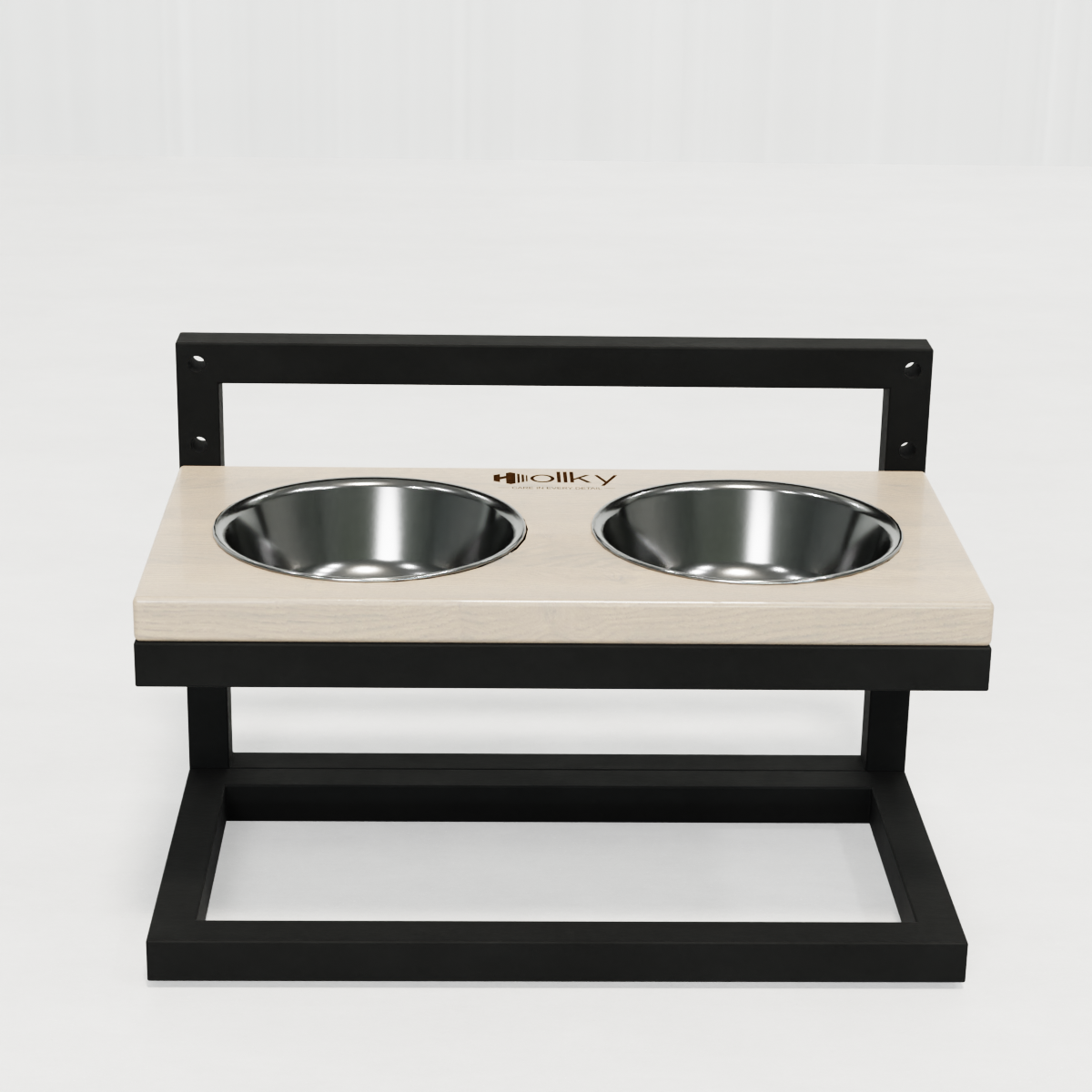 Миски на регулируемой подставке для маленьких собак Hollky Flex S 2х0,45 л (FS-422523-BLWH) - фото 7