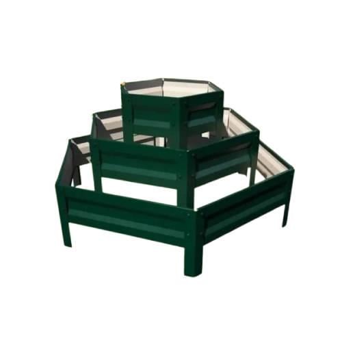 Клумба для цветов SIMBUD Карпатская многоярусная горка 45x140 cм Зеленый (876543)