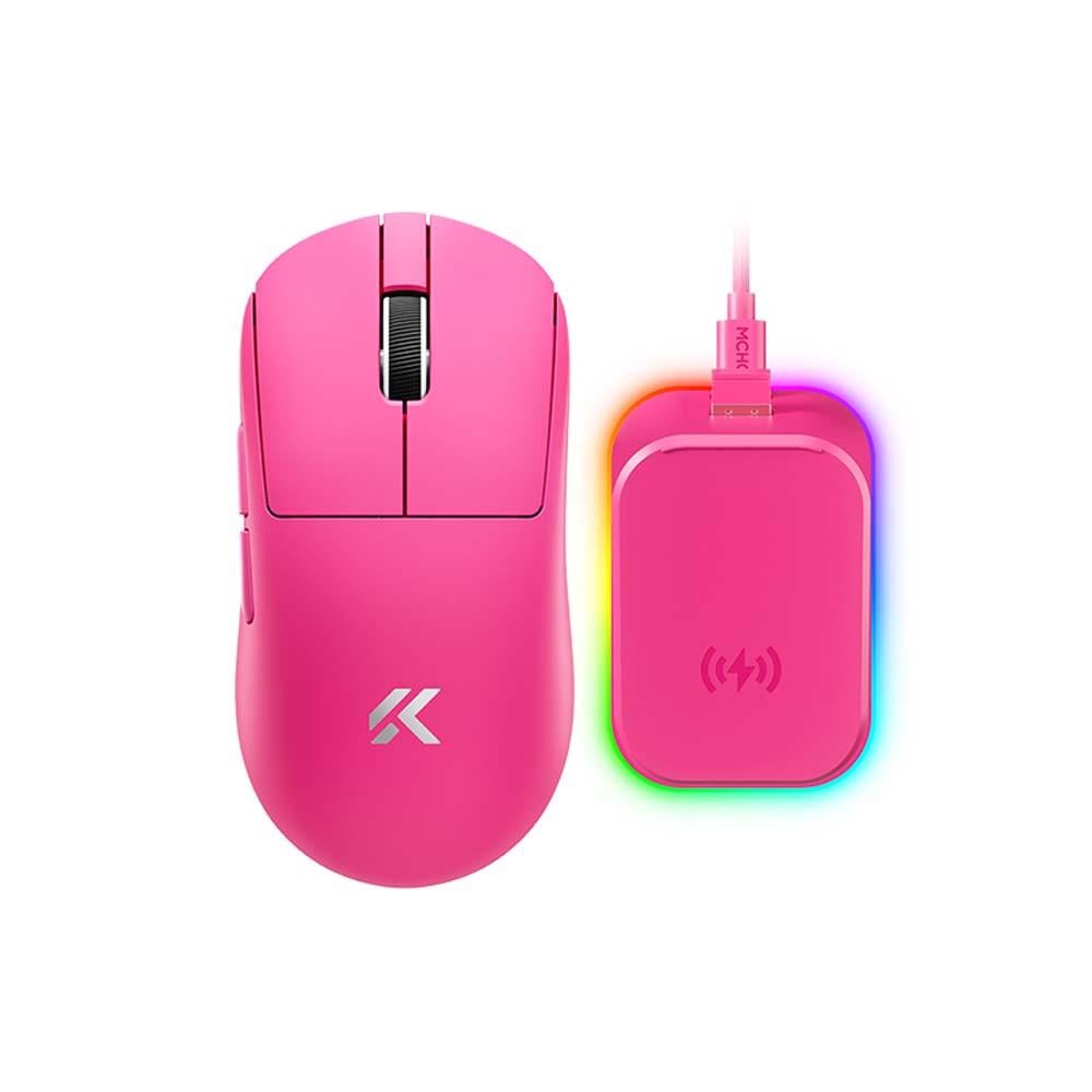 Мышь игровая беспроводная MChose A7 V3 Pro+ 8K с магнитной зарядной станцией Bluetooth/2,4G/USB Berry Red (148611216)