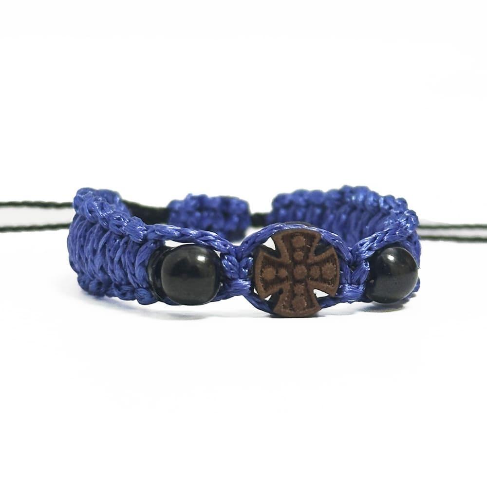 Браслет детский с молитвой Темно-синий (1744-ТЕМНО-СИНІЙ)