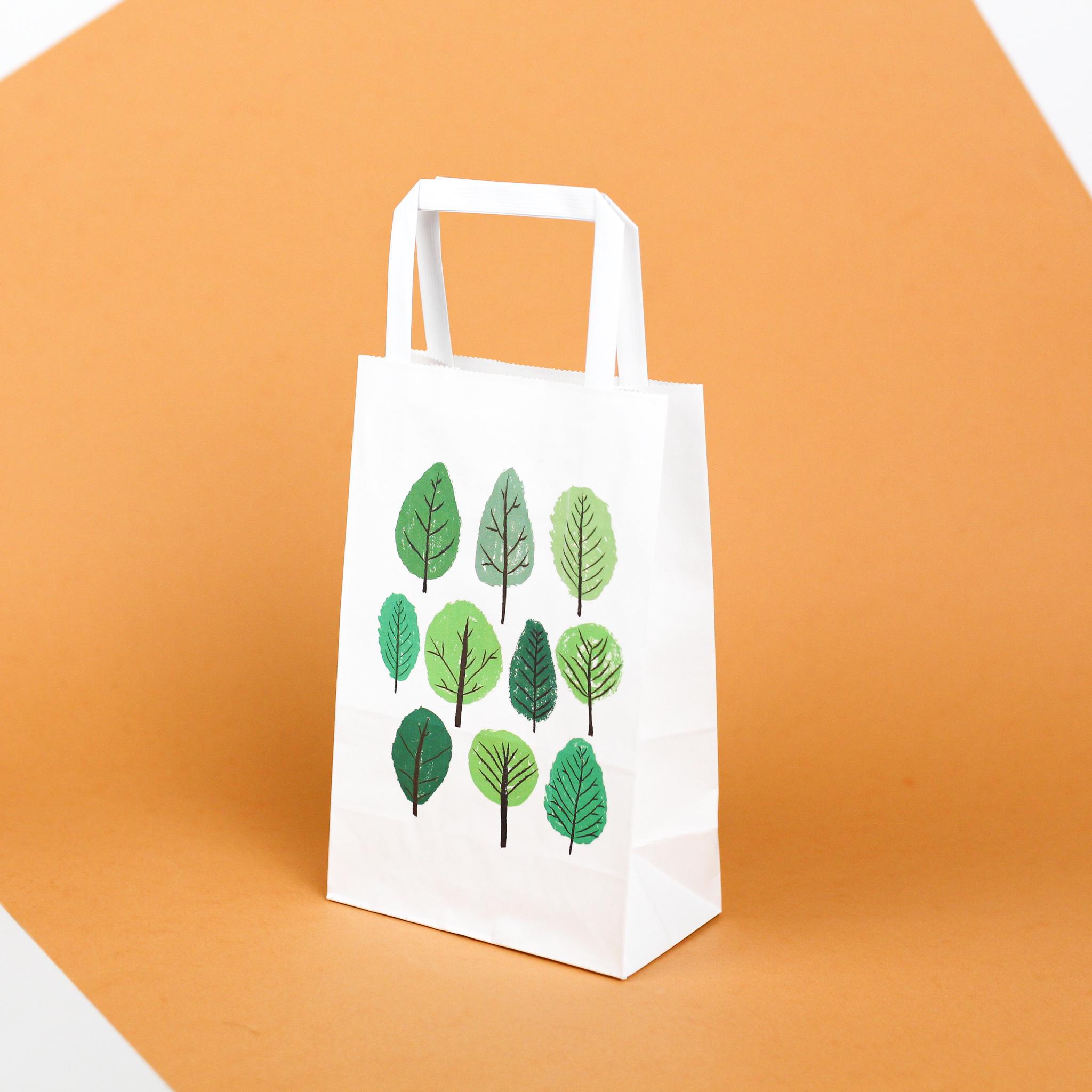 Пакет подарунковий Листочки 150х90х240 мм 20 шт.