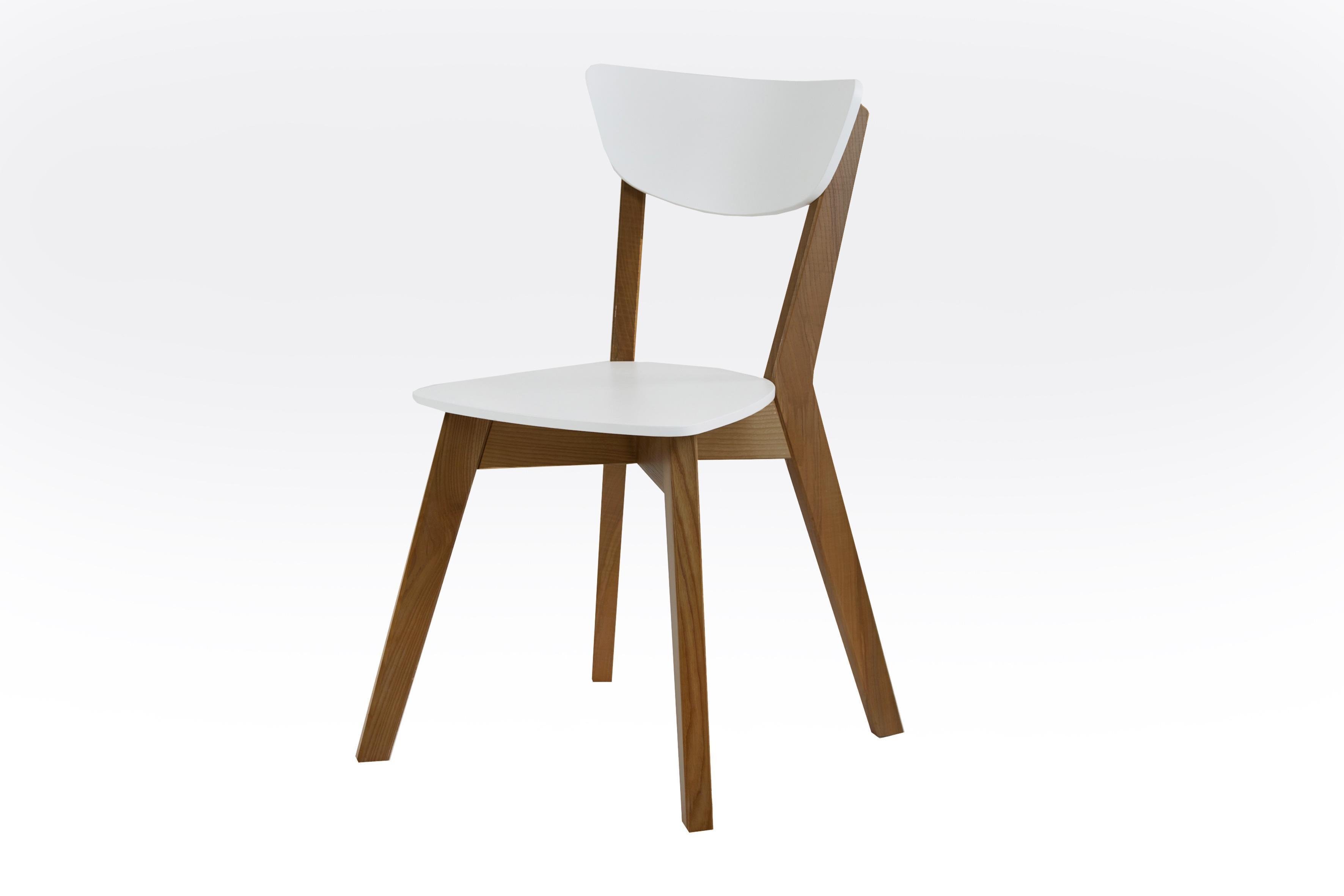 Стілець для кухні та вітальні Лофт Рондо 470х820х465 мм Горіх/Білий (GAА0035756)