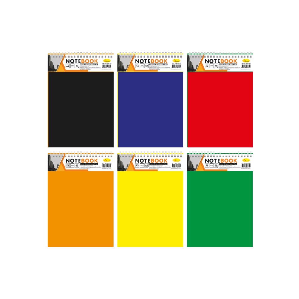 Набор блокнотов Микс А5 пружина сверху 40 л.