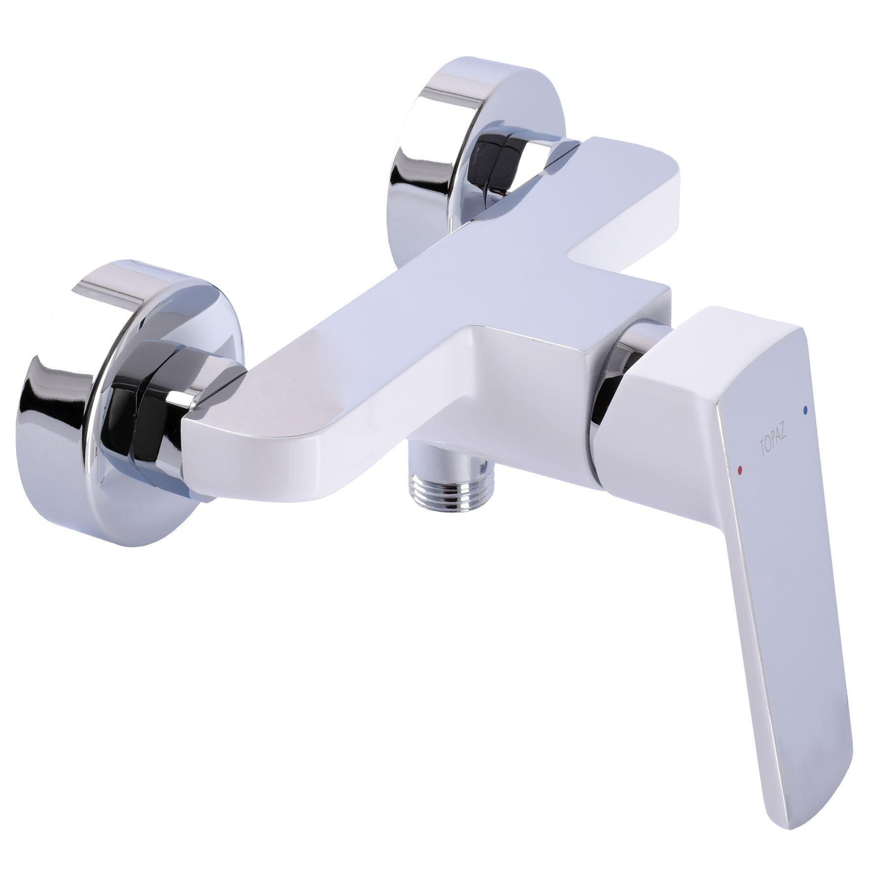 Смеситель для душа TOPAZ LEXI TС с лейкой и держателем White/Chrome (20667)