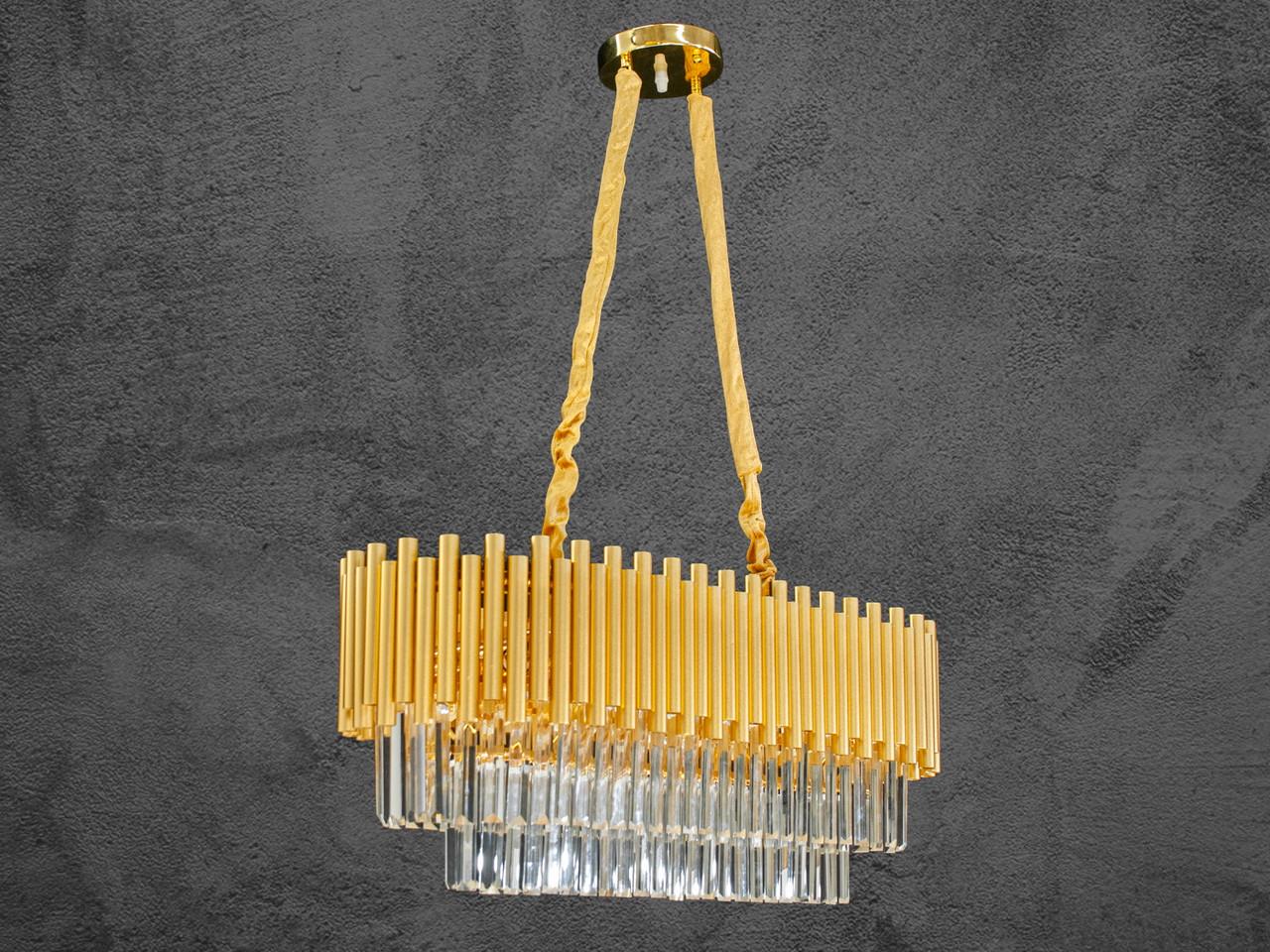 Люстра овальной формы для гостиной 1009-800X300G-LS Золотой (2565712484)