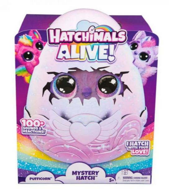 Іграшка-сюрприз інтерактивна Hatchimals Alive Mystery Hatch Паффі в яйці