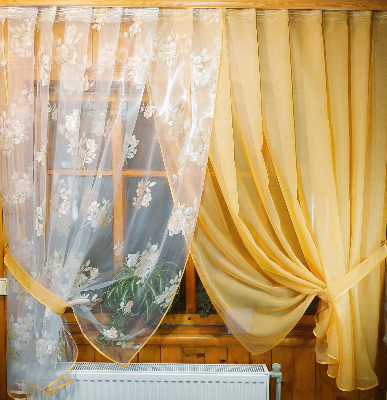 Штори Вероніка Золота троянда/Пісочний (826515601) - фото 2 Штори Вероніка Золота троянда/Пісочний (826515601) - фото 2