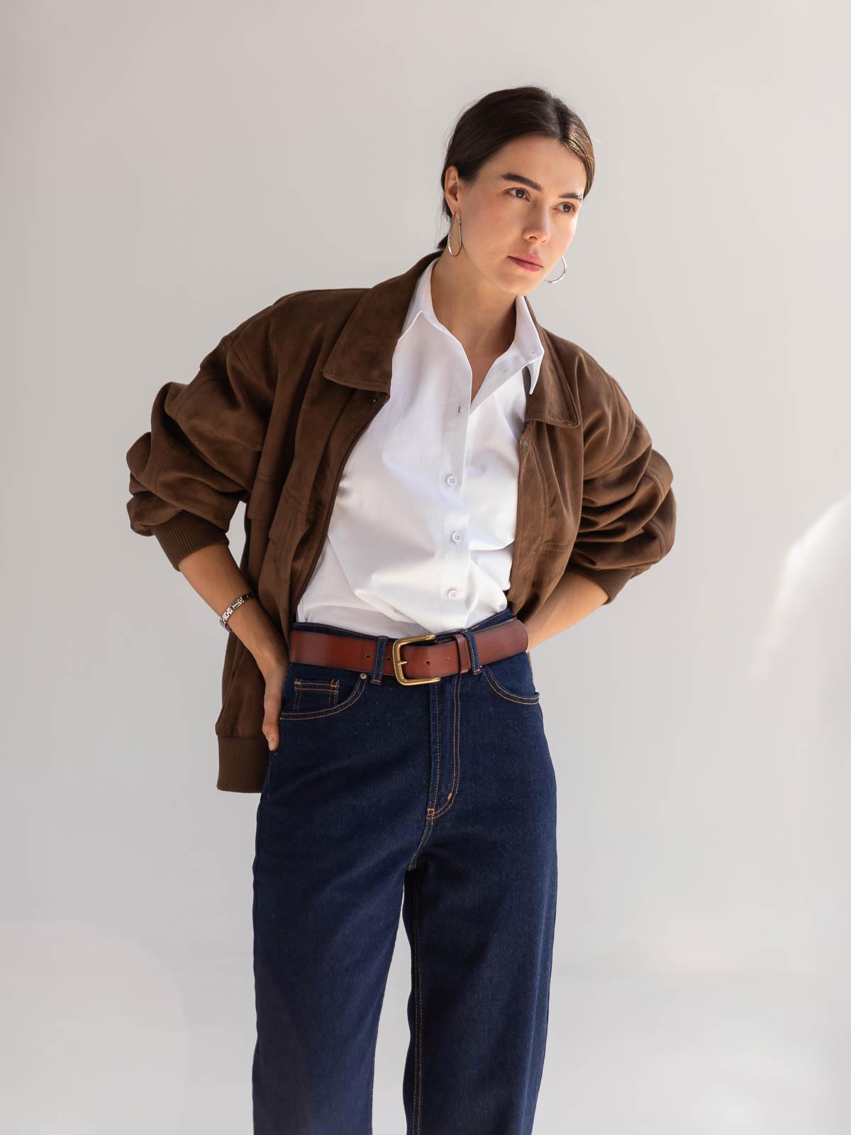 Джинси жіночі широкі FROMUS M Синій (9009-5) - фото 2