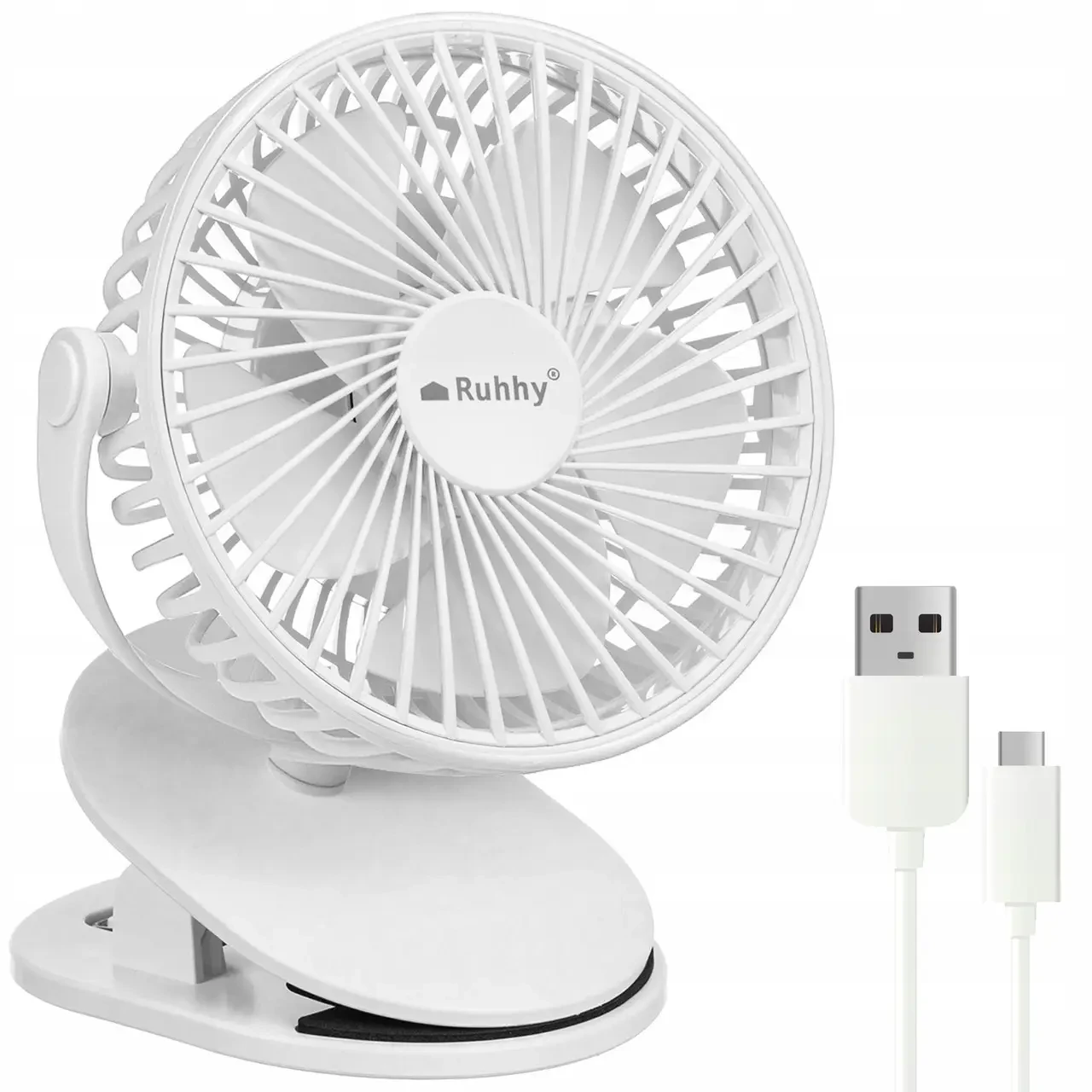Вентилятор бездротовий із кліпсою Ruhhy 25566 USB-C 2 режими акумуляторний (25566)