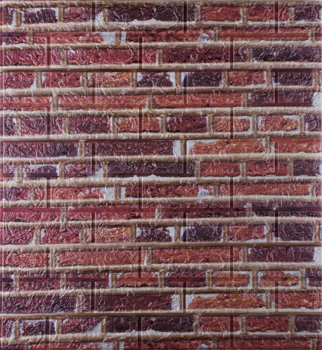 3D-панель Лофт комби под кирпич самоклеющаяся 700x770x5 мм (041-5)