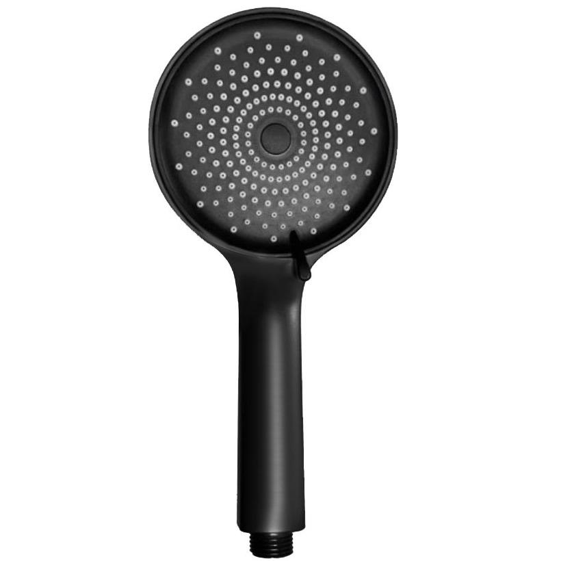 Душевая лейка Q-tap Rucni QTRUC125BLM45776 многорежимная 120 мм Черный (228797)