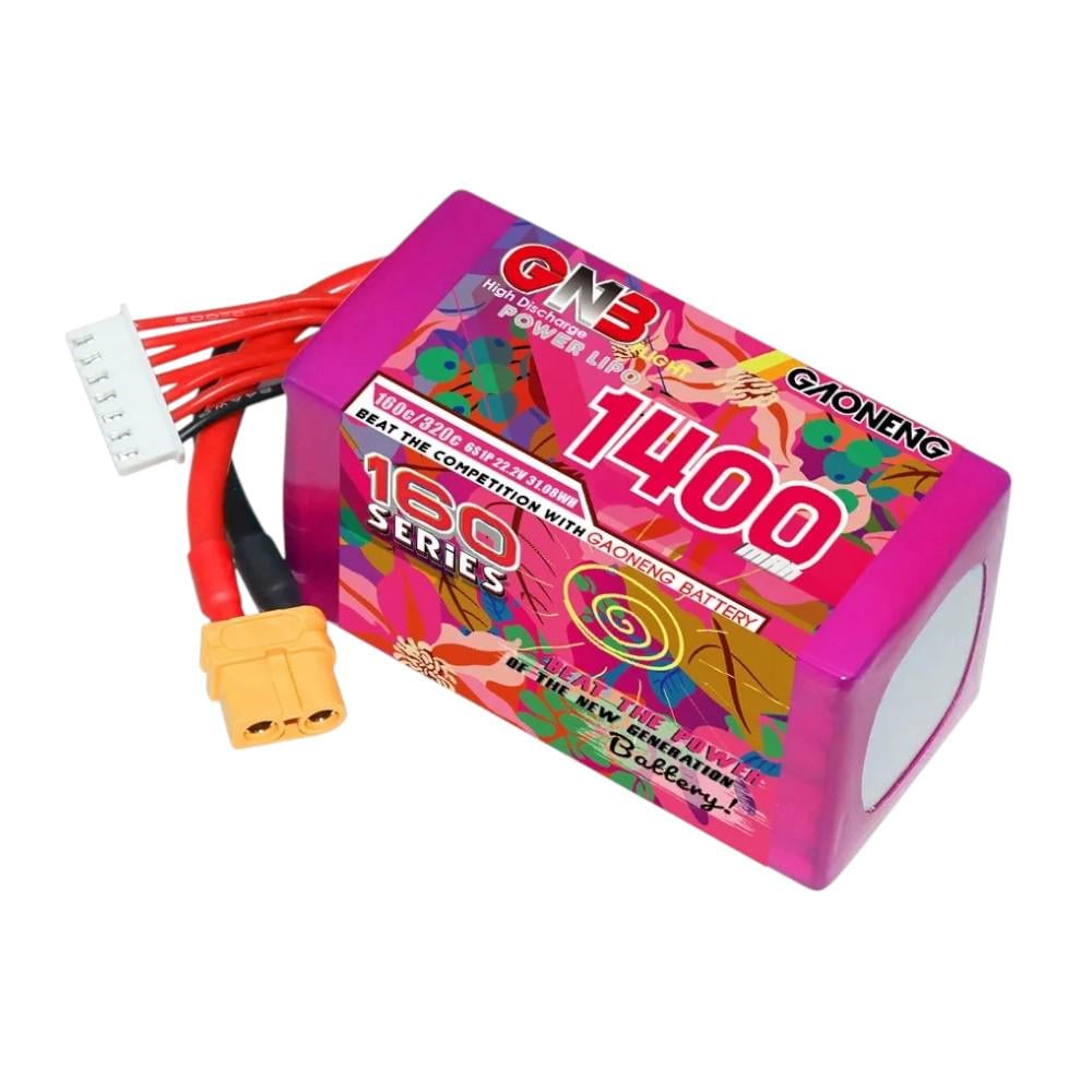 Аккумулятор Gaoneng GNB LiPo 6S1P 1400 mAh 160C с разъемом XT60 для дрона (815491)