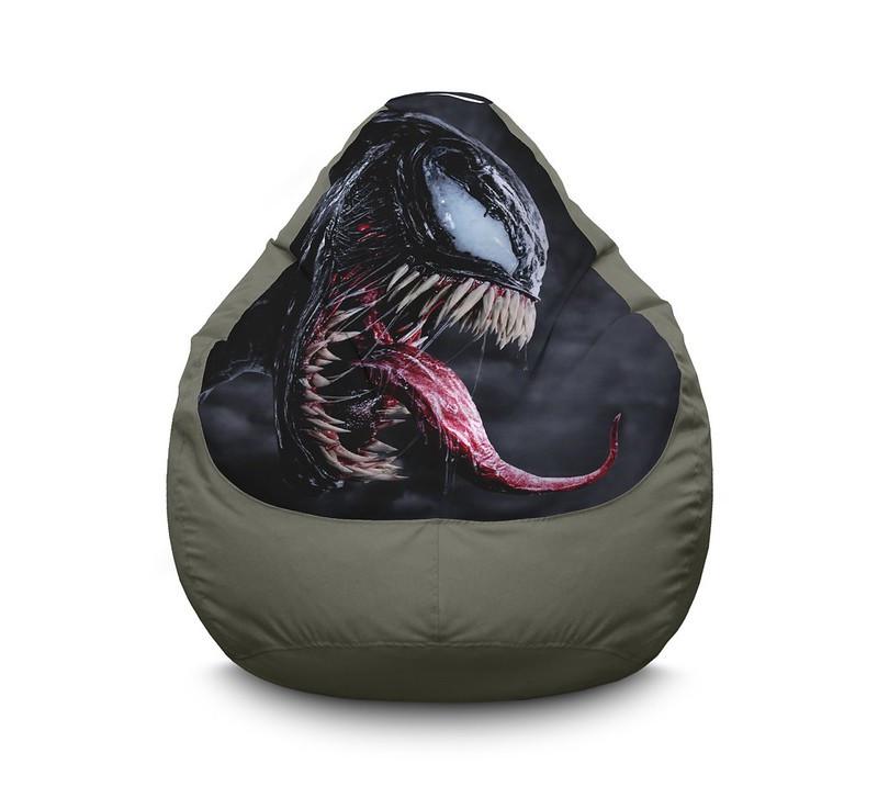 Крісло мішок iPuff Venom Angry Оксфорд XL 80x110 см Сірий