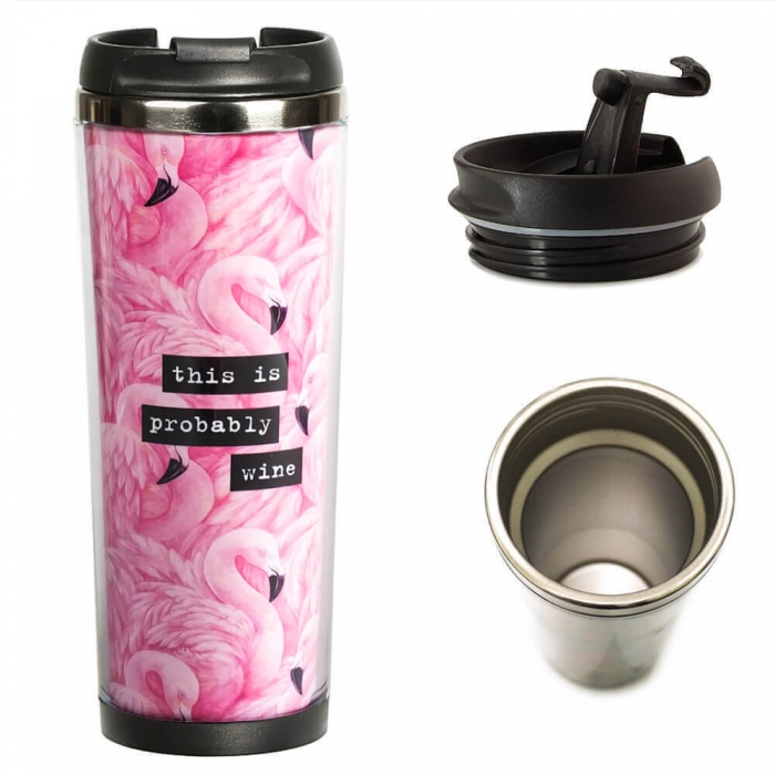 Термокружка ZIZ Фламинго 380 мл (21062)