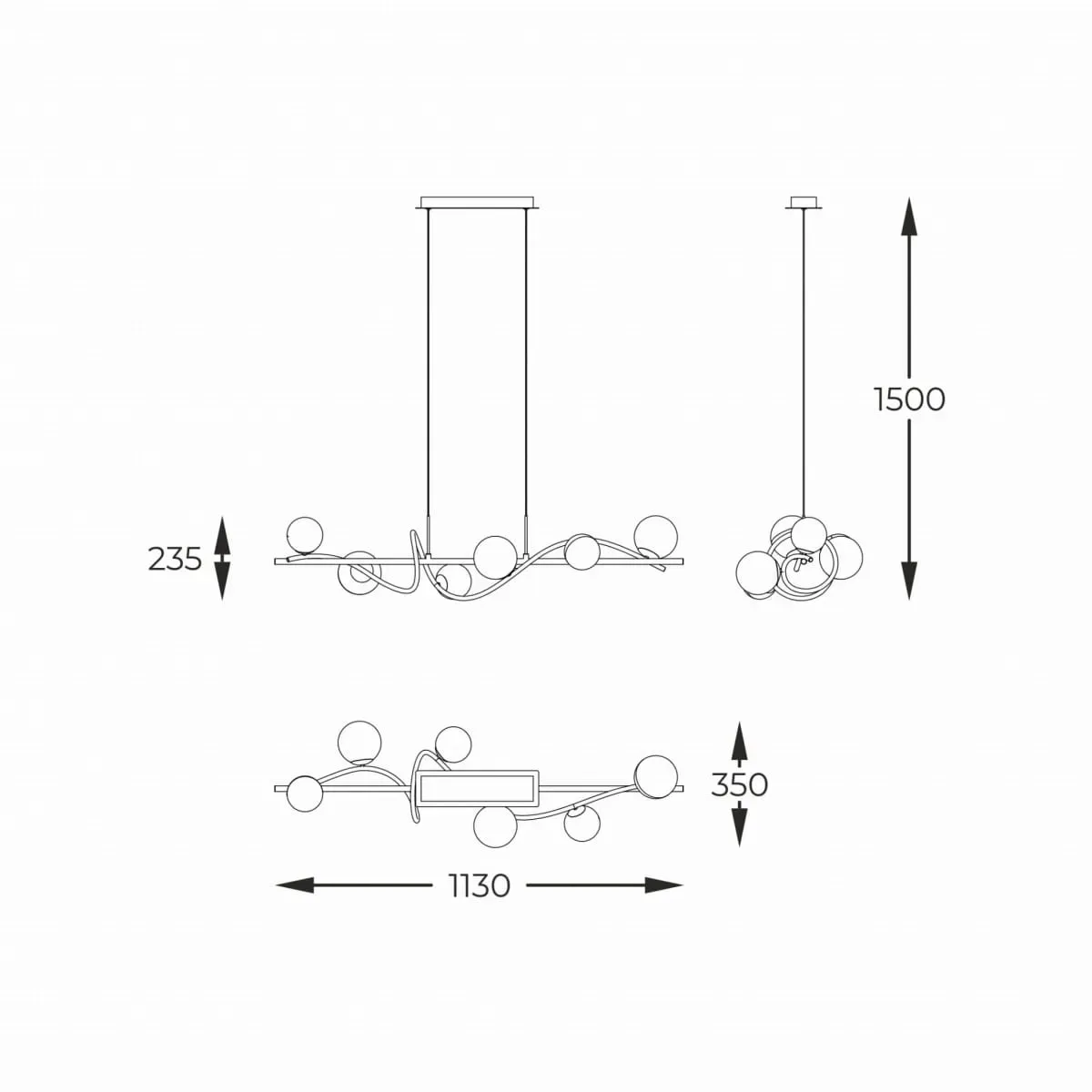 Люстра Zuma Line MD3145-6-EBGN NISYRO - фото 2