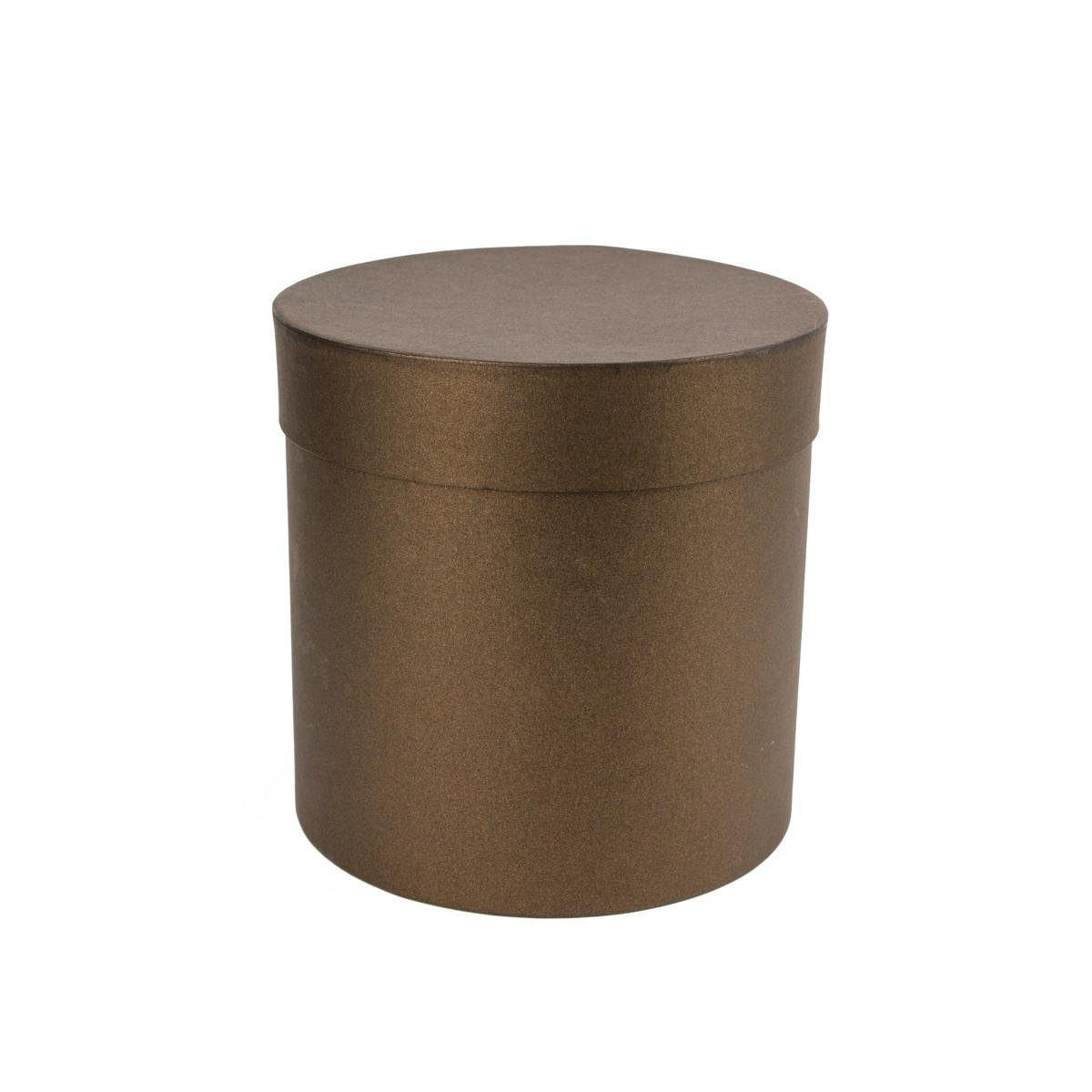 Коробка Perfectbox цилиндрическая перламутровая 16х15х15 см Бронзовый (1516в2) - фото 1