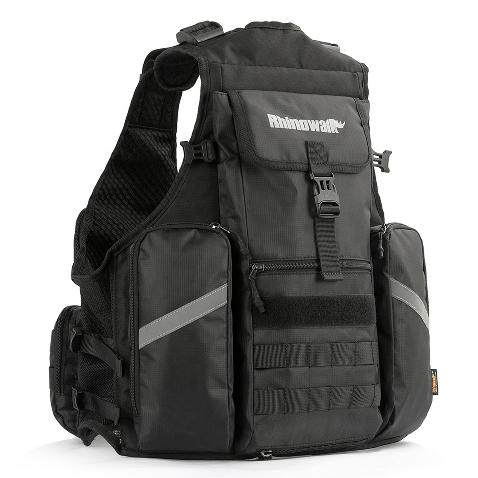 Жилет багатофункціональний Rhinowalk M1012 для їзди на мото-вело-та риболовлі Чорний (RWK-M1012-7392) - фото 5 Жилет багатофункціональний Rhinowalk M1012 для їзди на мото-вело-та риболовлі Чорний (RWK-M1012-7392) - фото 5