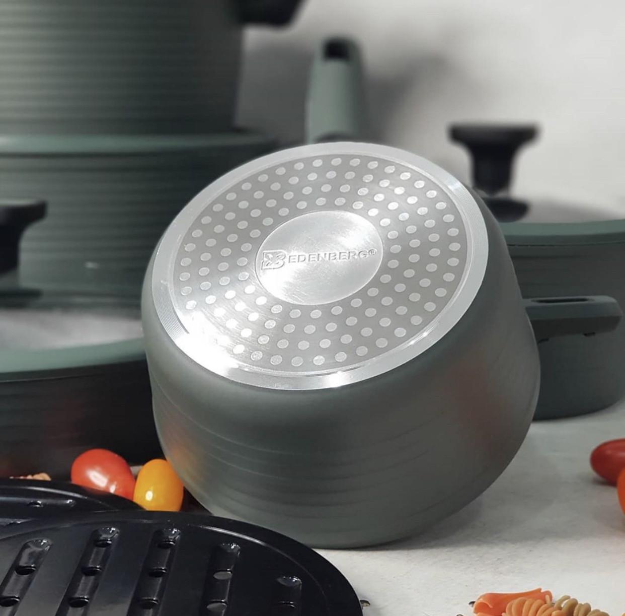 Набор котелков Edenberg с мраморным покрытием 10 пр. (EB-5633) - фото 8 Набор котелков Edenberg с мраморным покрытием 10 пр. (EB-5633) - фото 8