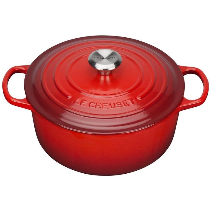Кастрюля жаропрочная Le Creuset Signature с крышкой 26 см 5,3 л Вишневый