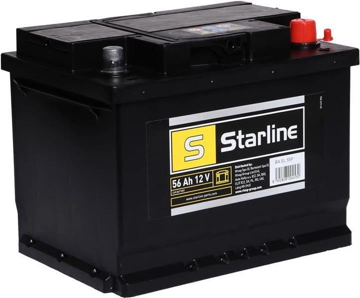 Аккумулятор автомобильный Starline 12V 56 Ah 480A R+ (BA SL 55P)