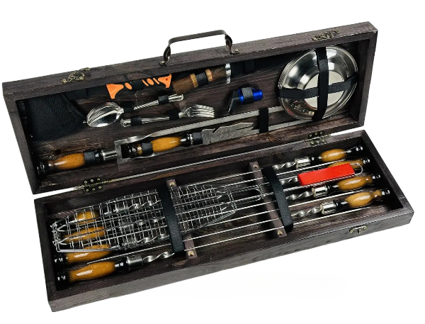 Набор шампуров в кейсе Пикник MAX (21-10-KS-7618) - фото 5