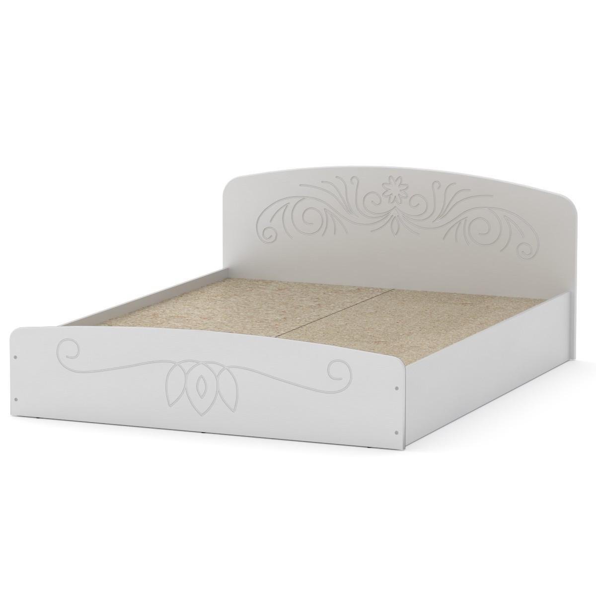 Ліжко Компаніт Ніжність-160 МДФ 160х200 см Німфея альба (09134-02)