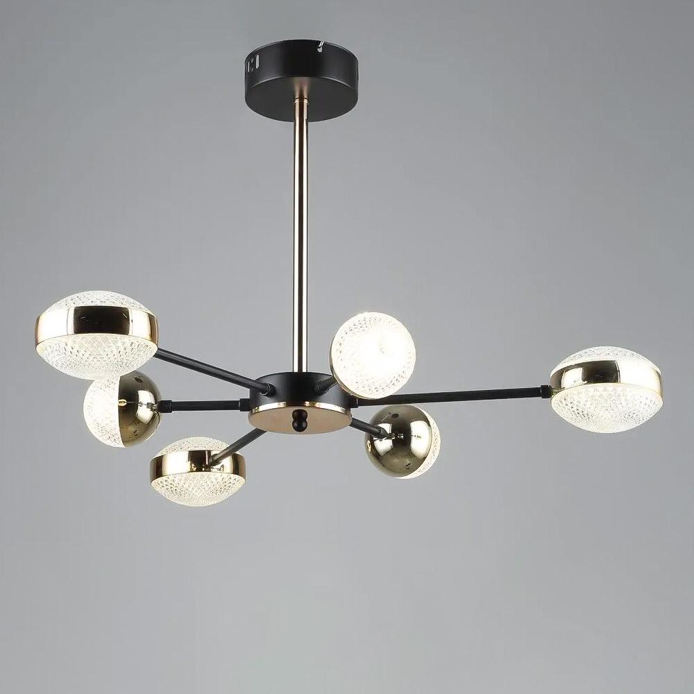 Люстра стельова світлодіодна Lighthouse SRS-19520/3/3 COFFEE/GD Кавовий/Золотий