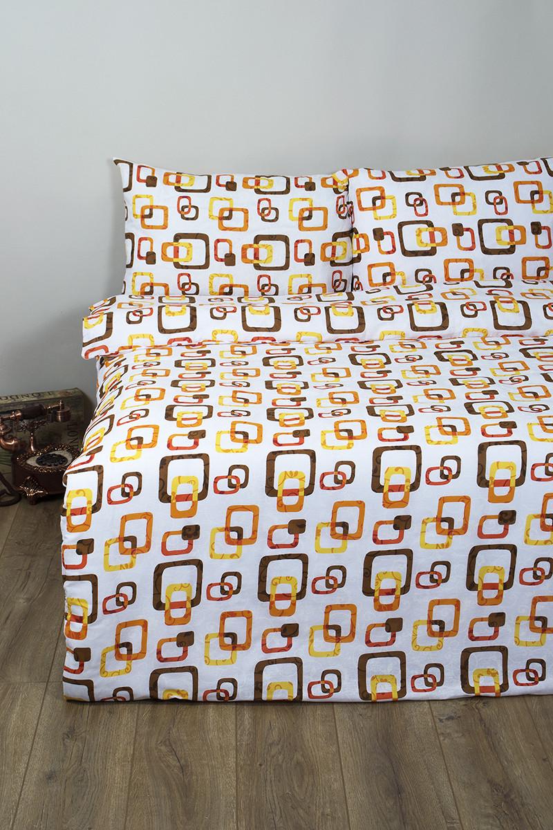 Комплект постельного белья евро Lotus Ranforce Delta Оранжевый (2000022170857)