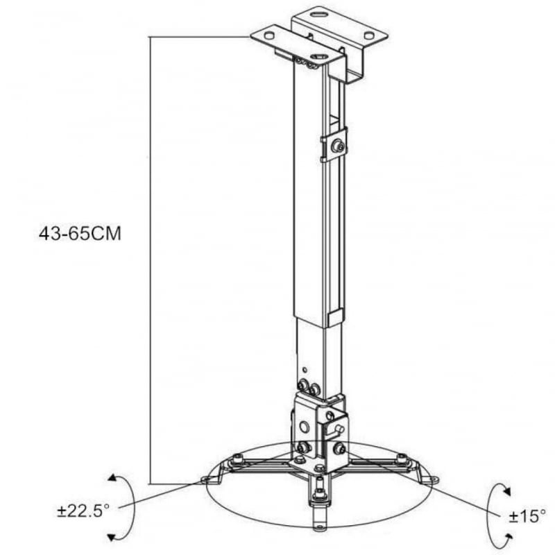 Кріплення для проектора Charmount PRB43-65 кронштейн настінний/стельовий Black (23793605) - фото 3 Кріплення для проектора Charmount PRB43-65 кронштейн настінний/стельовий Black (23793605) - фото 3