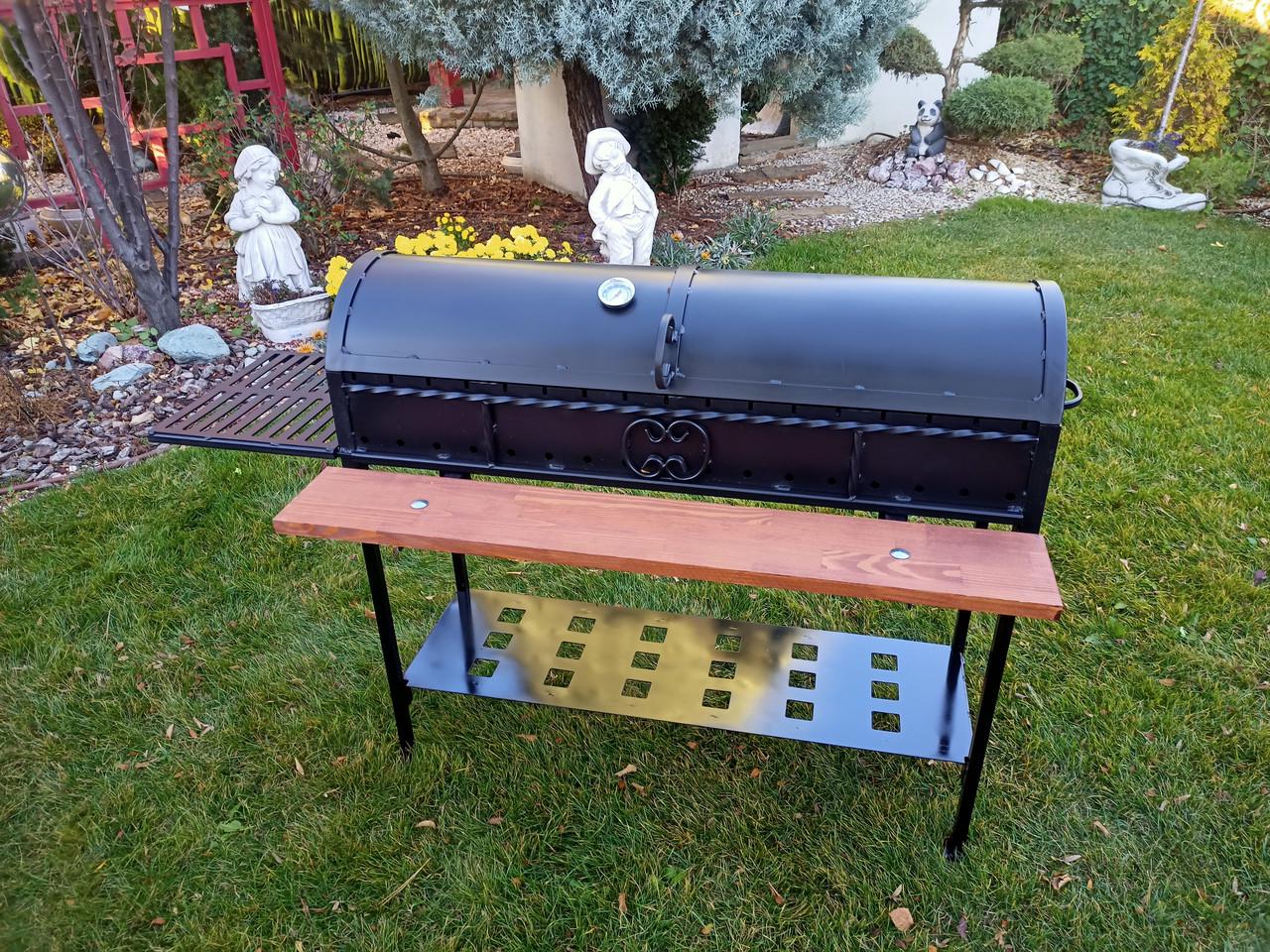 Гриль-мангал на зі сталі з кришкою на весь мангал 4 мм 20 шампурів (2342067980) - фото 4