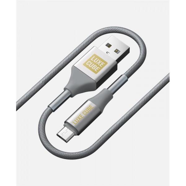 Кабель Luxe Cube Armored USB-microUSB 1м Сірий (8886668686105) - фото 2