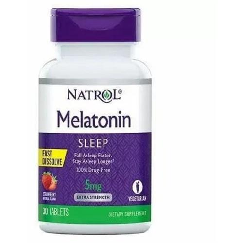 Мелатонин для сна Natrol Melatonin Sleep 5 мг 30 Tabs Strawberry Flavor