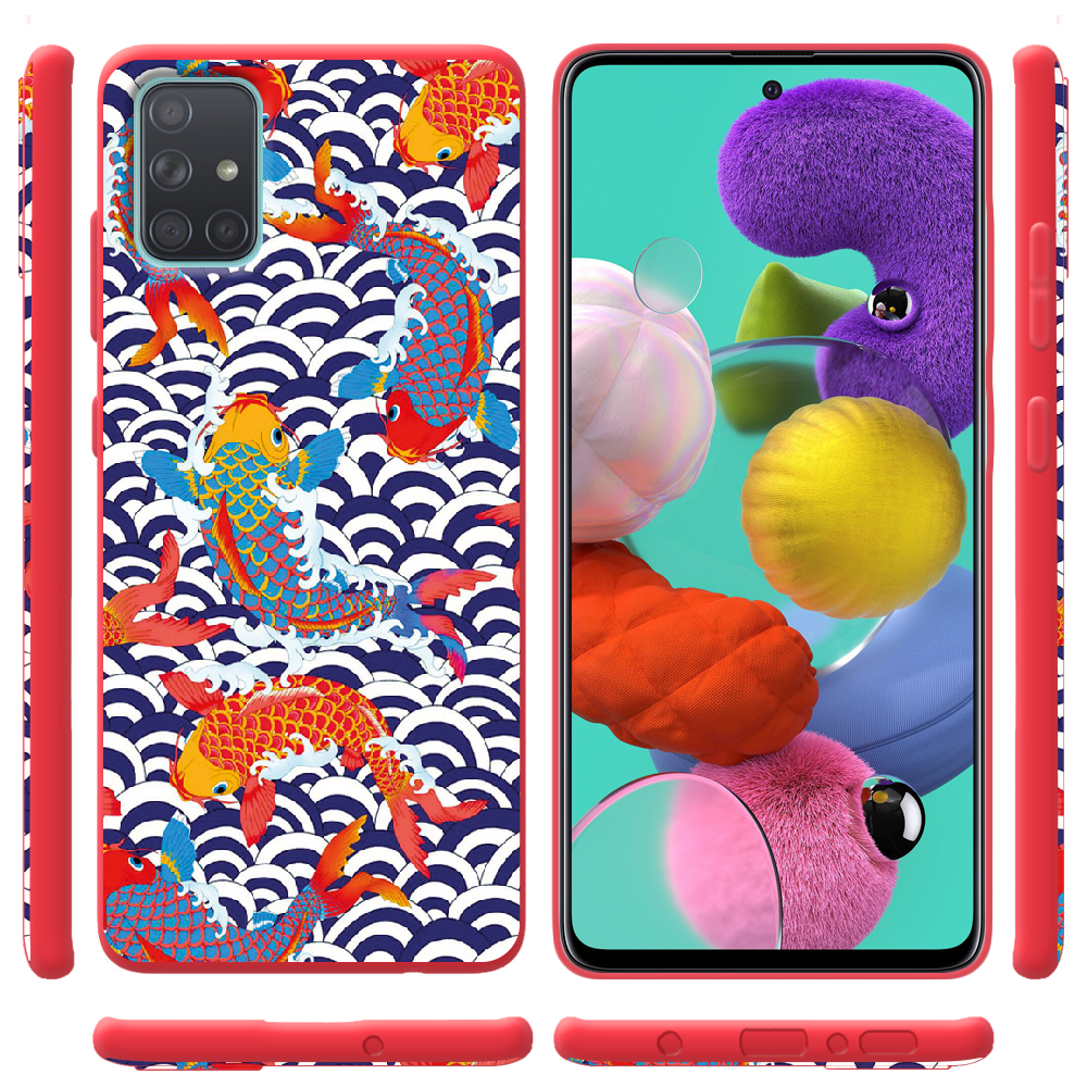 Чохол BoxFace Samsung A715 Galaxy A71 Koi Fish Червоний силікон  (38850-up2477-38949) - фото 2