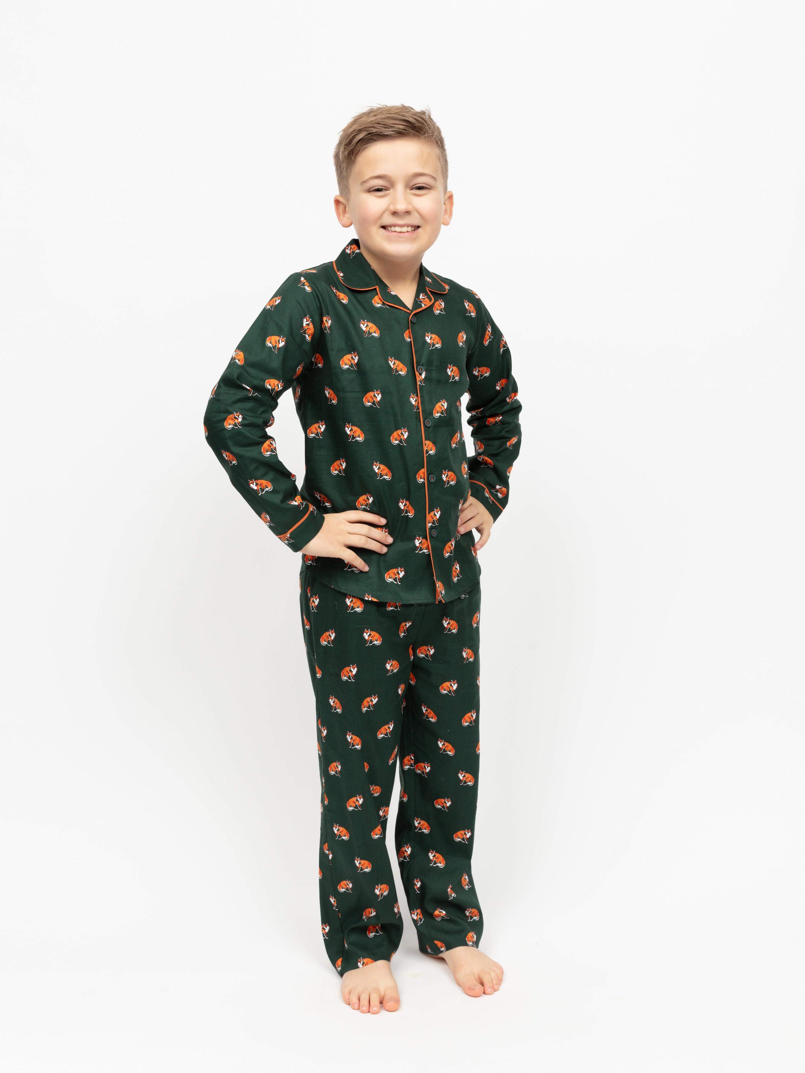 Пижама для мальчика CYBERJAMMIES Forrest 3008 4-5 лет 110 см с принтом лисы Зеленый (5051877531321)