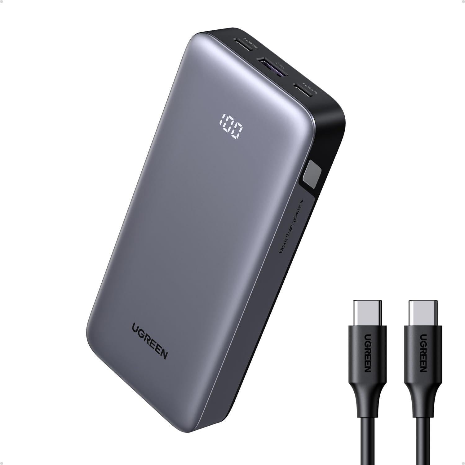 Повербанк универсальный UGREEN PB532 20000 мАч 30 Вт Темно-серый (55989)