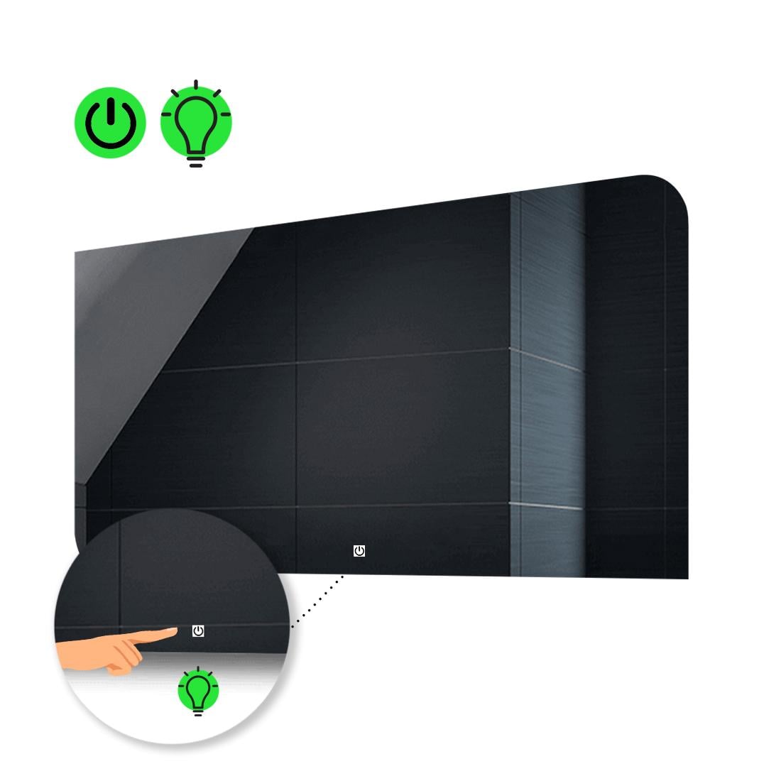 LED-зеркало 70x60 см с сенсорной кнопкой управления Simona (Simonag10)