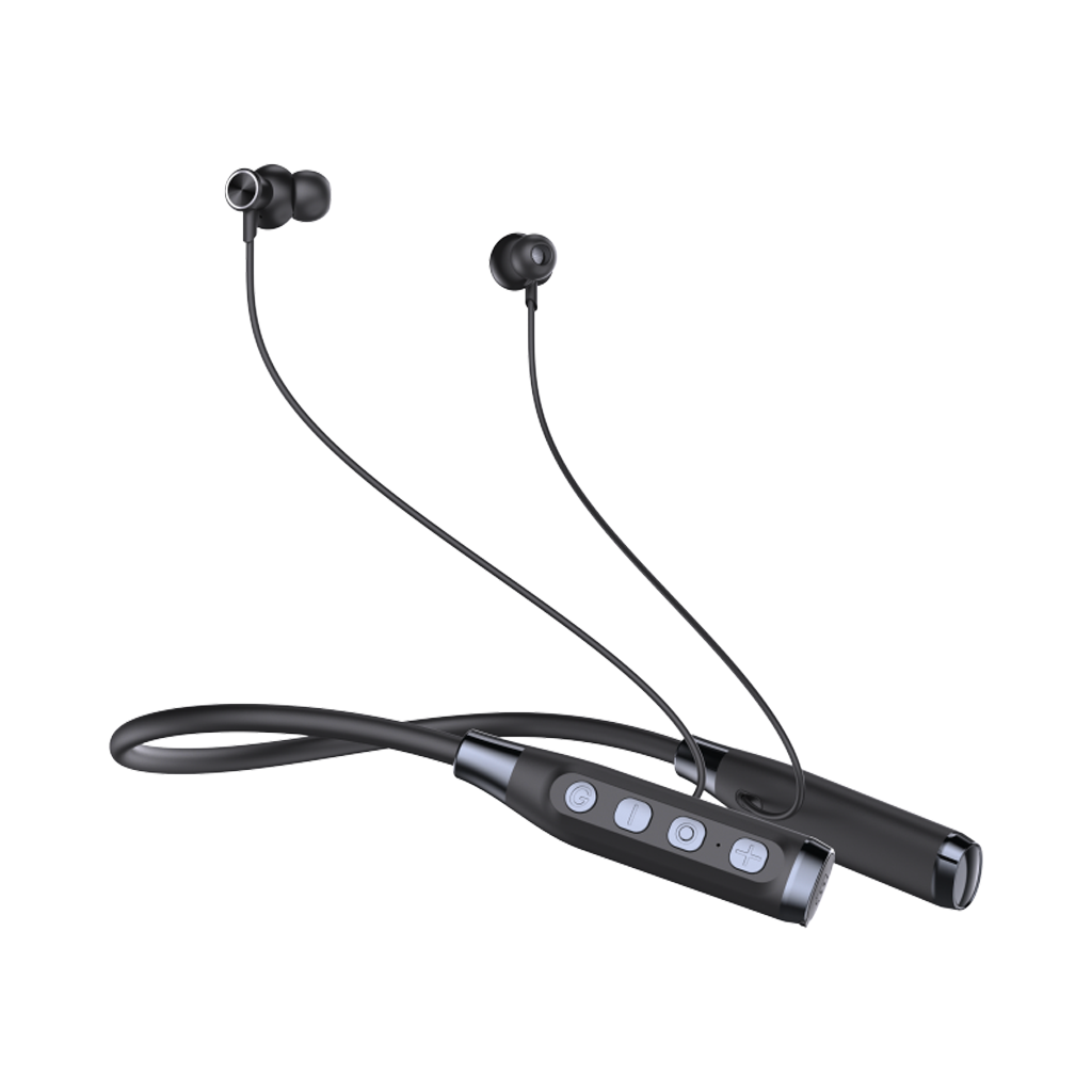 Наушники Biva BT-02 Neck Bluetooth Earphones Black (14046062) - фото 1