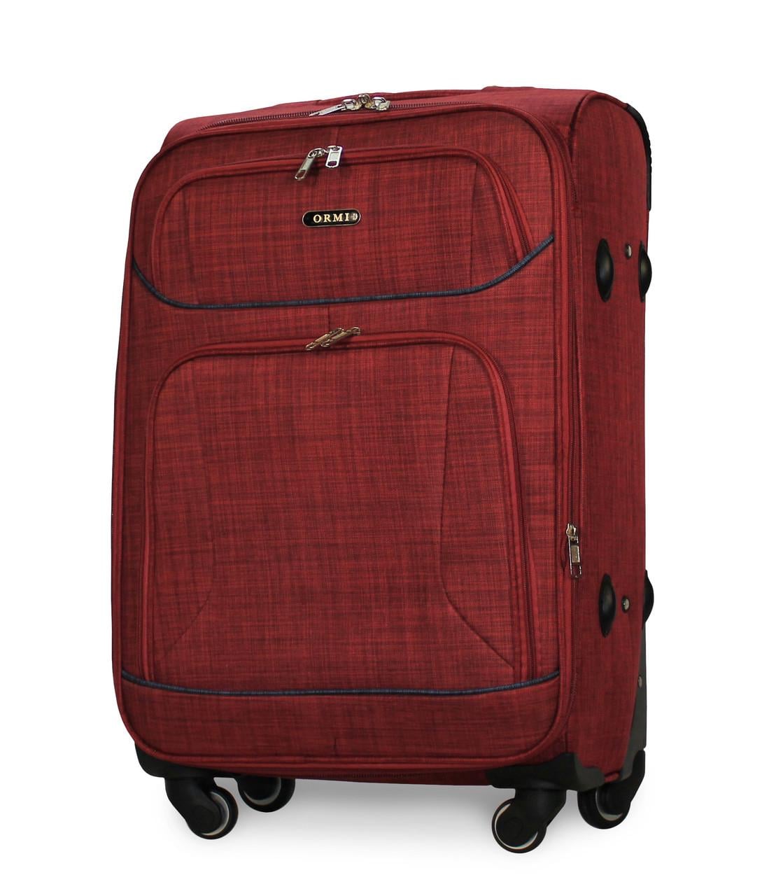 Чемодан ORMI 701 тканевый средний на 4 колесах 64х43х27 см 60 л Красный