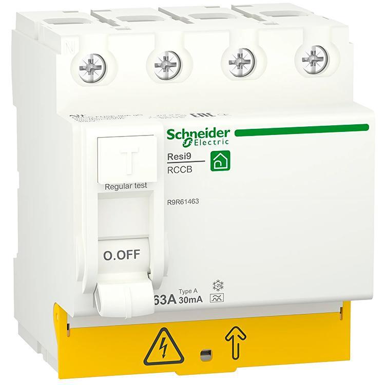 Реле дифференциальное Schneider Electric Resi9 63A 4P 30mA А (R9R61463)