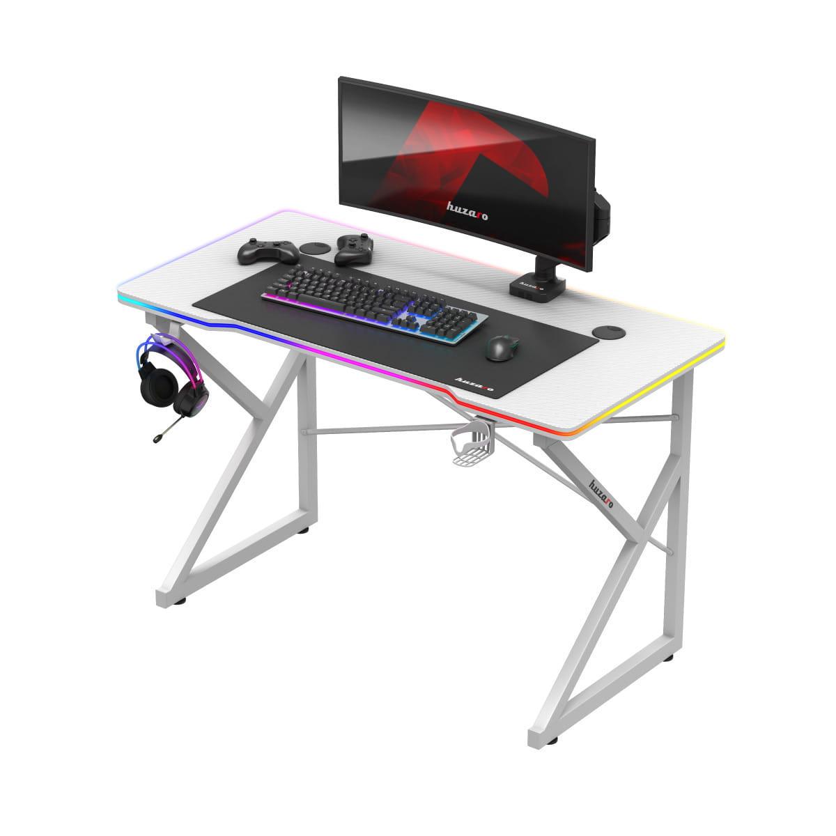 Комп'ютерний стіл Huzaro Hero 1,7 RGB White - фото 6