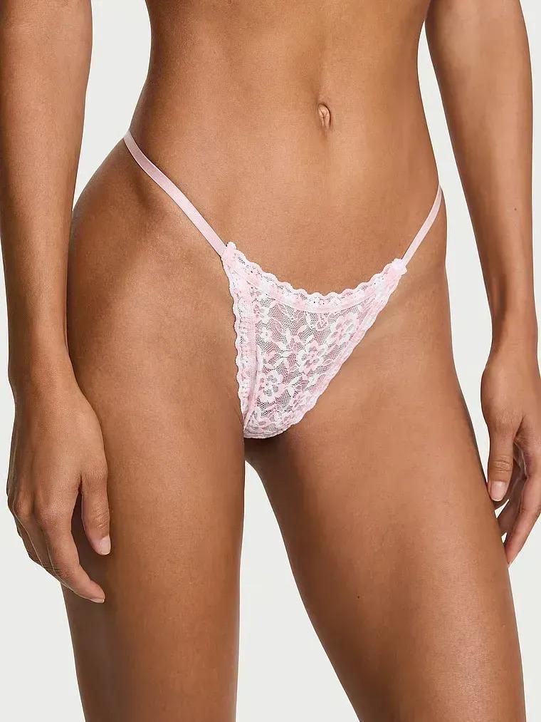 Трусики стринги Victoria's Secret Lace String Thong Panty M Розовый (27165876) Трусики стринги Victoria's Secret Lace String Thong Panty M Розовый (27165876)
