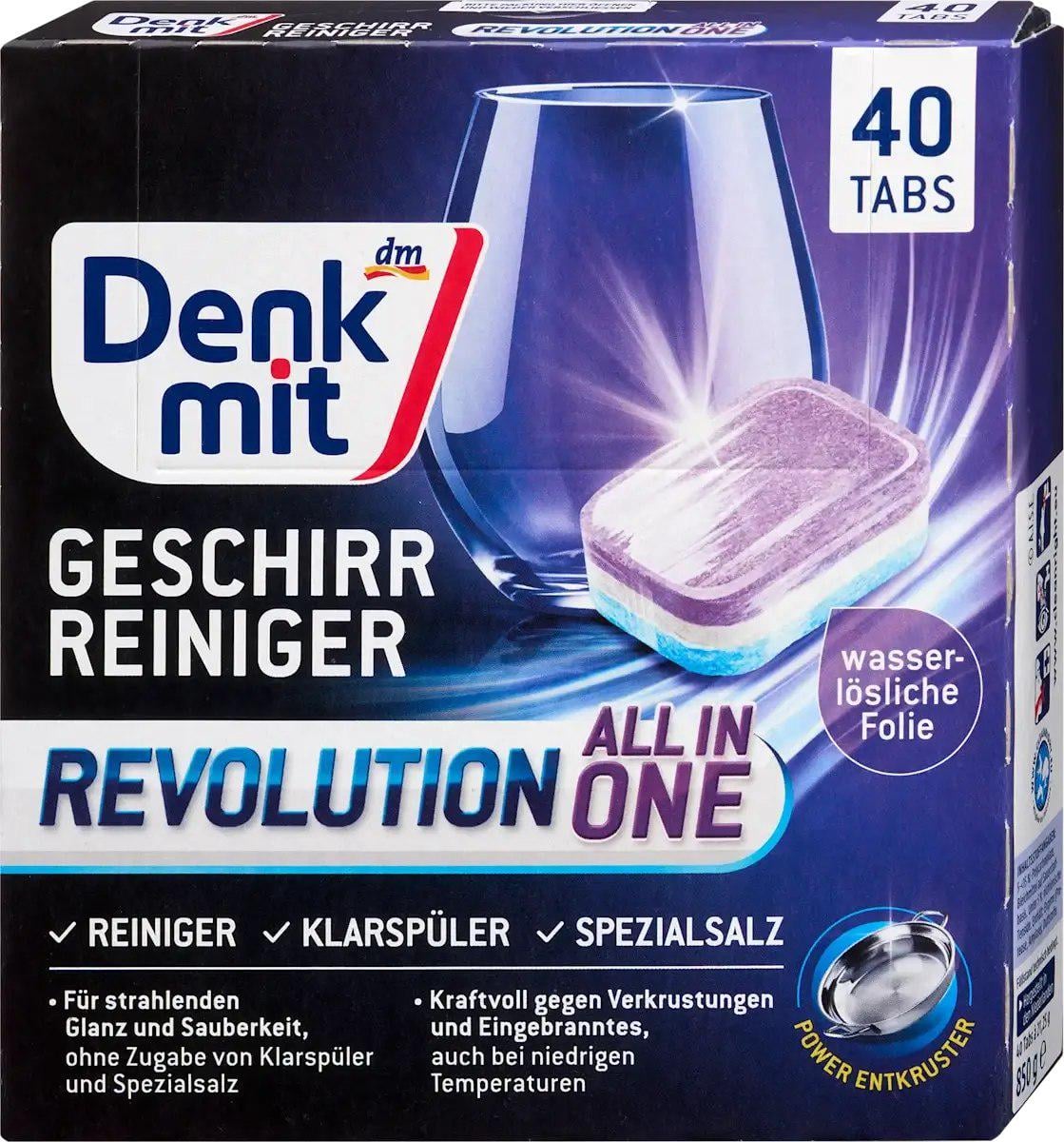 Таблетки для посудомийних машин Denkmit Multi-Power Revolution 40 шт. (13352479)